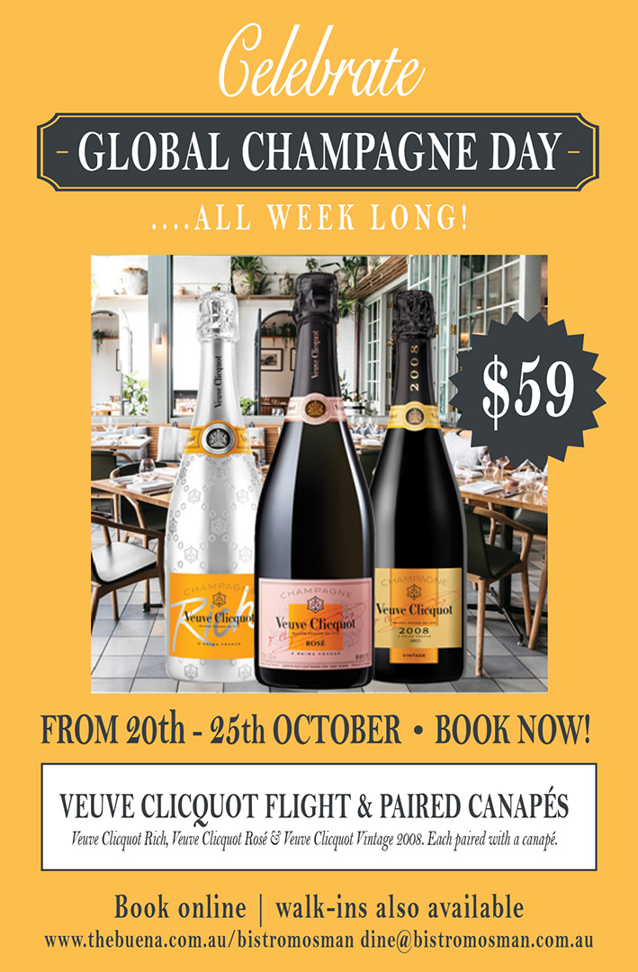 Global Champagne Day at Bistro Mosman The Buena